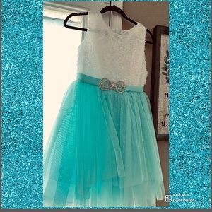‼️SOLD‼️Girl Party Dress (teal) 👗👧🏻